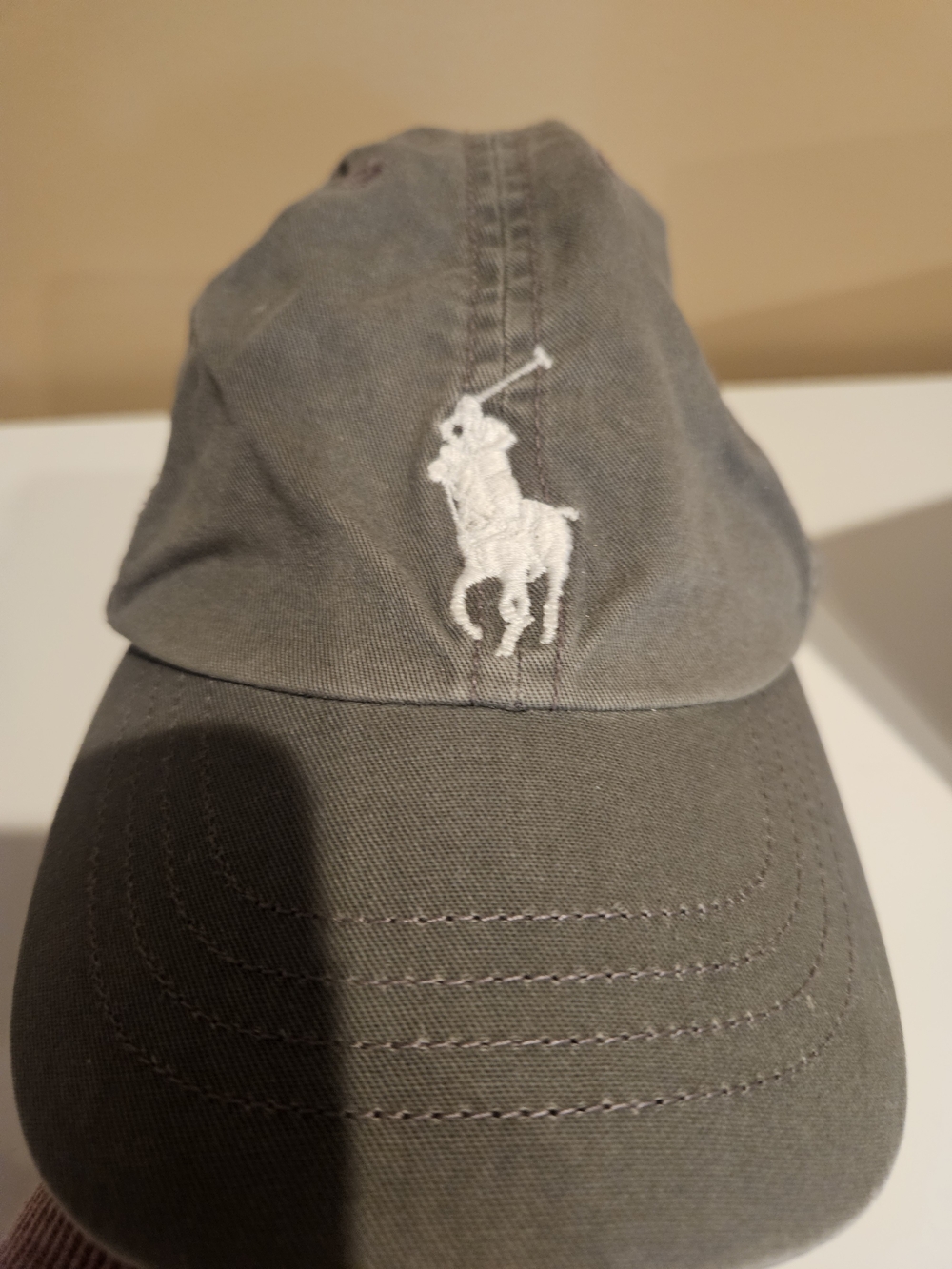 Polo by Ralph Lauren Olive Green Baseball Cap with White Polo Player